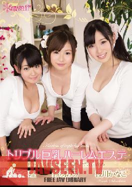 KAWD-543 Studio kawaii Three Girls With Big Tits At The Harem Salon: They'll Tease Your Sweet Spot Until You Cum! (Miu Suzuwa, Kanako Sakuragawa And Airi Sato )