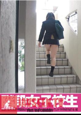 BUBB-131 Stairs School Girls I Like The Thighs And Panchira When School Girls With Bare Legs Are Climbing The Stairs Edition